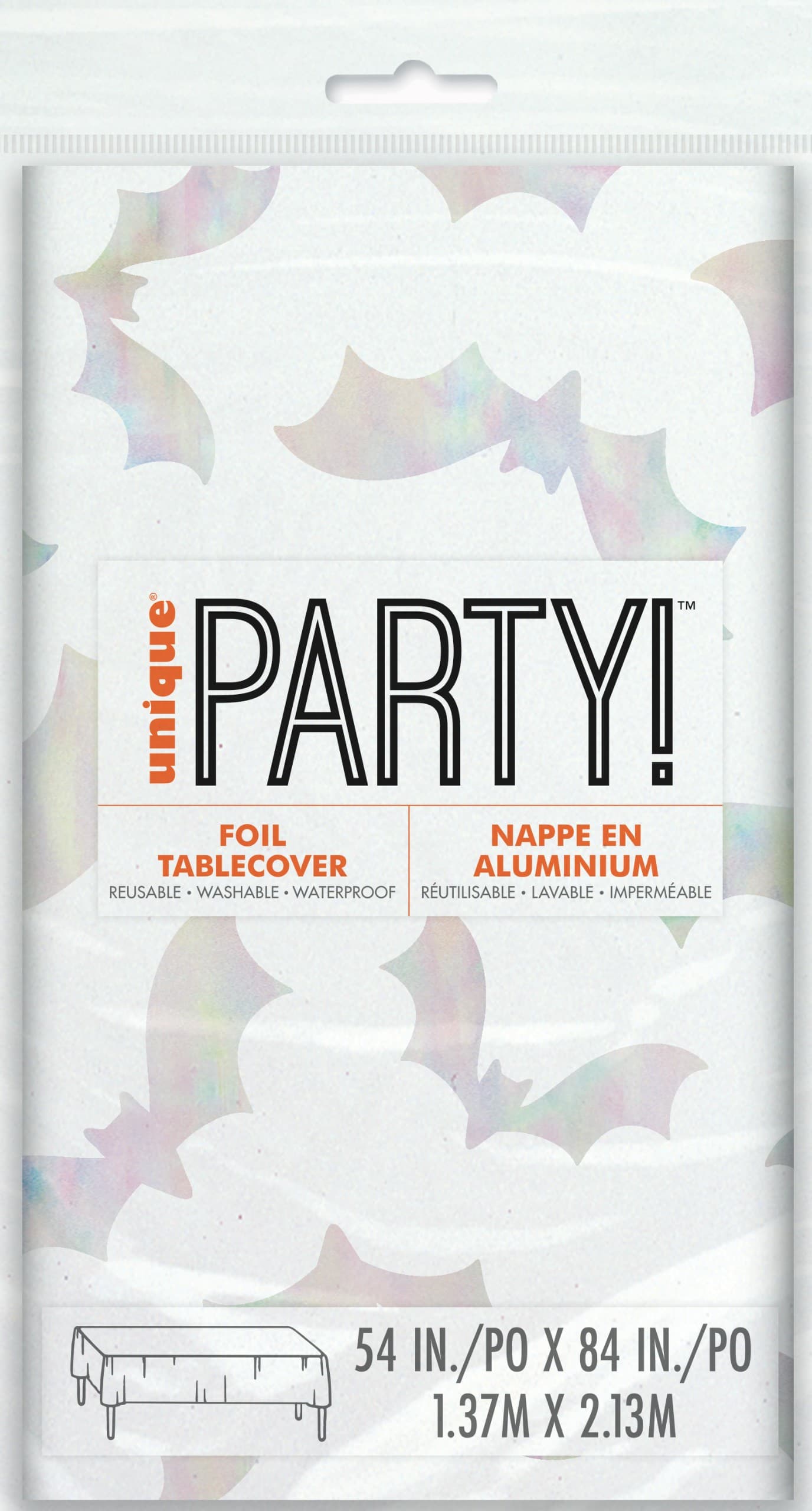 Adorable Iridescent Foil Bats Table Cover