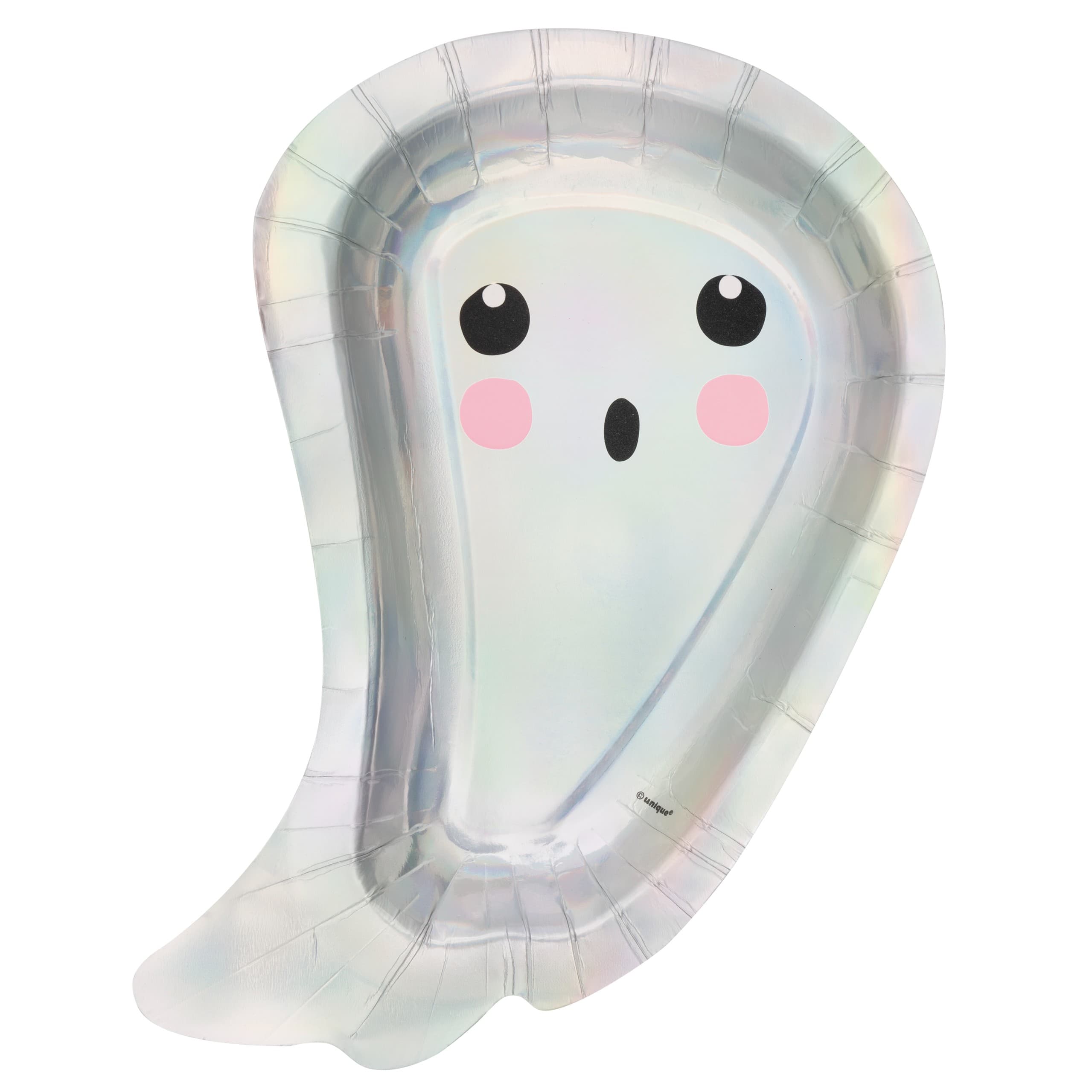 Adorable Ghost Shaped Plates 7.25x9 8ct