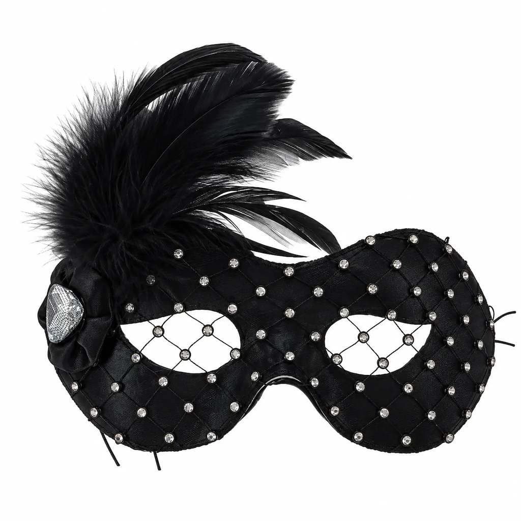 Black Feather Eye Mask
