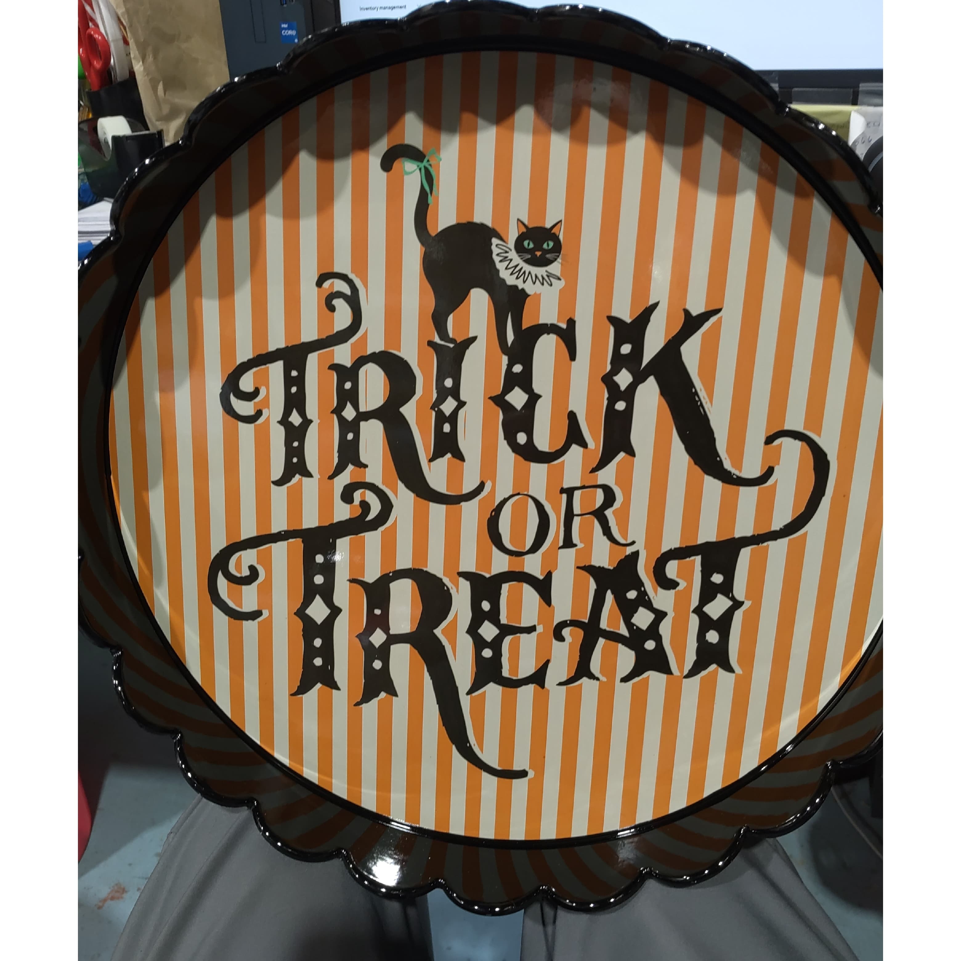 Halloween Scalloped Tray 14"