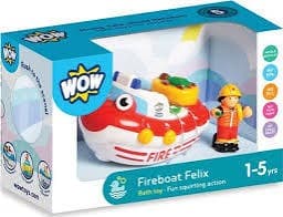 Wow Toys Fireboat Felix Toy in Red