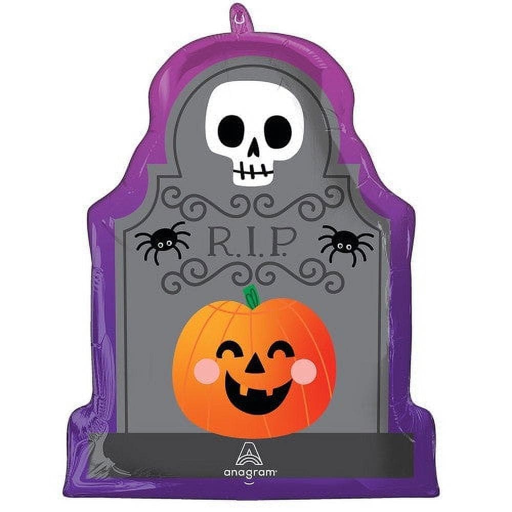 18 Inch Fun & Spooky Tombstone Foil Mylar Balloon