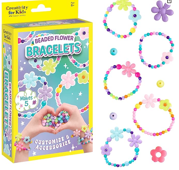 Mini Kit Beaded Flower Bracelets Creativity For Kids