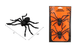 5" 2pc Halloween Spider w/Red Eyes