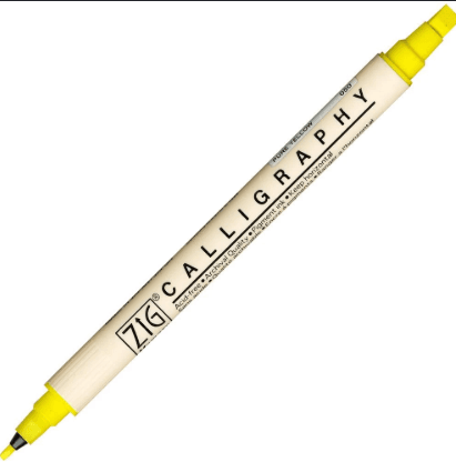 Zig Calligraphy Marker Pure Yellow