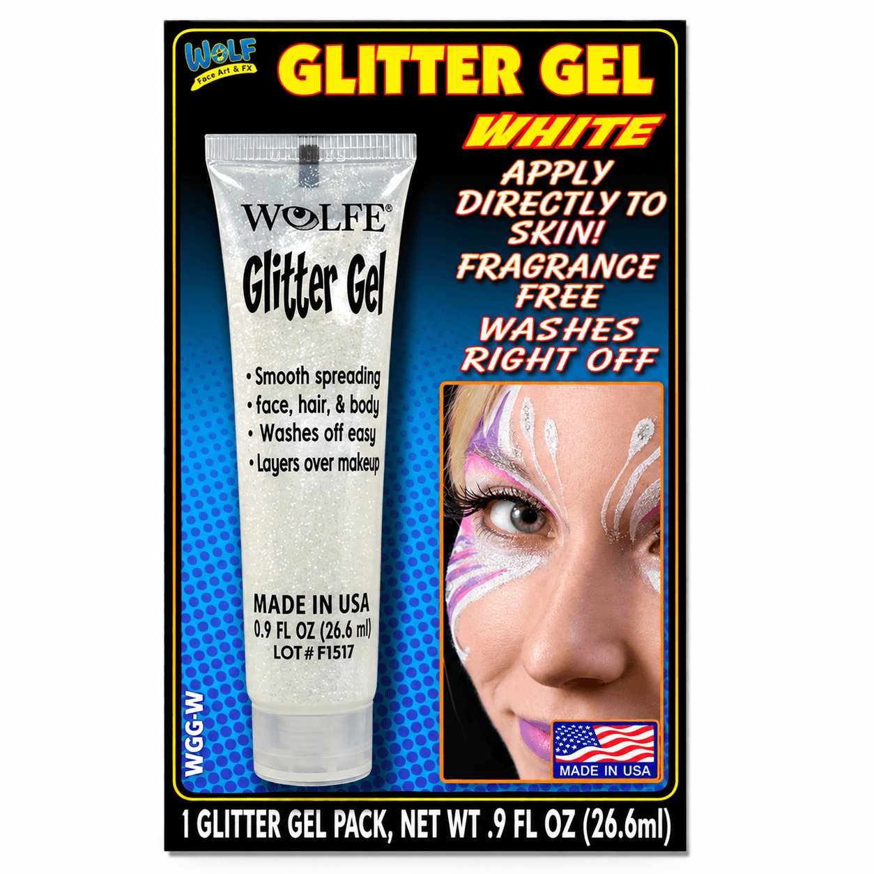 1oz Glitter Gel White