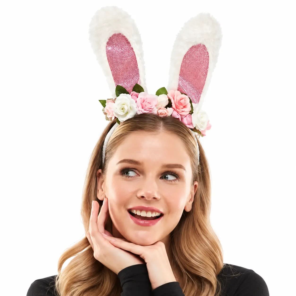 Floral Bunny Ear Headband